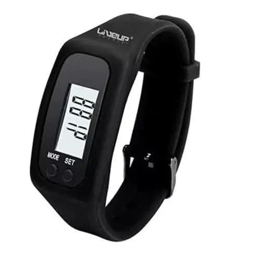 Liveup, 3D Sensor Pedometer Wrist Watch, Ls3348, Black