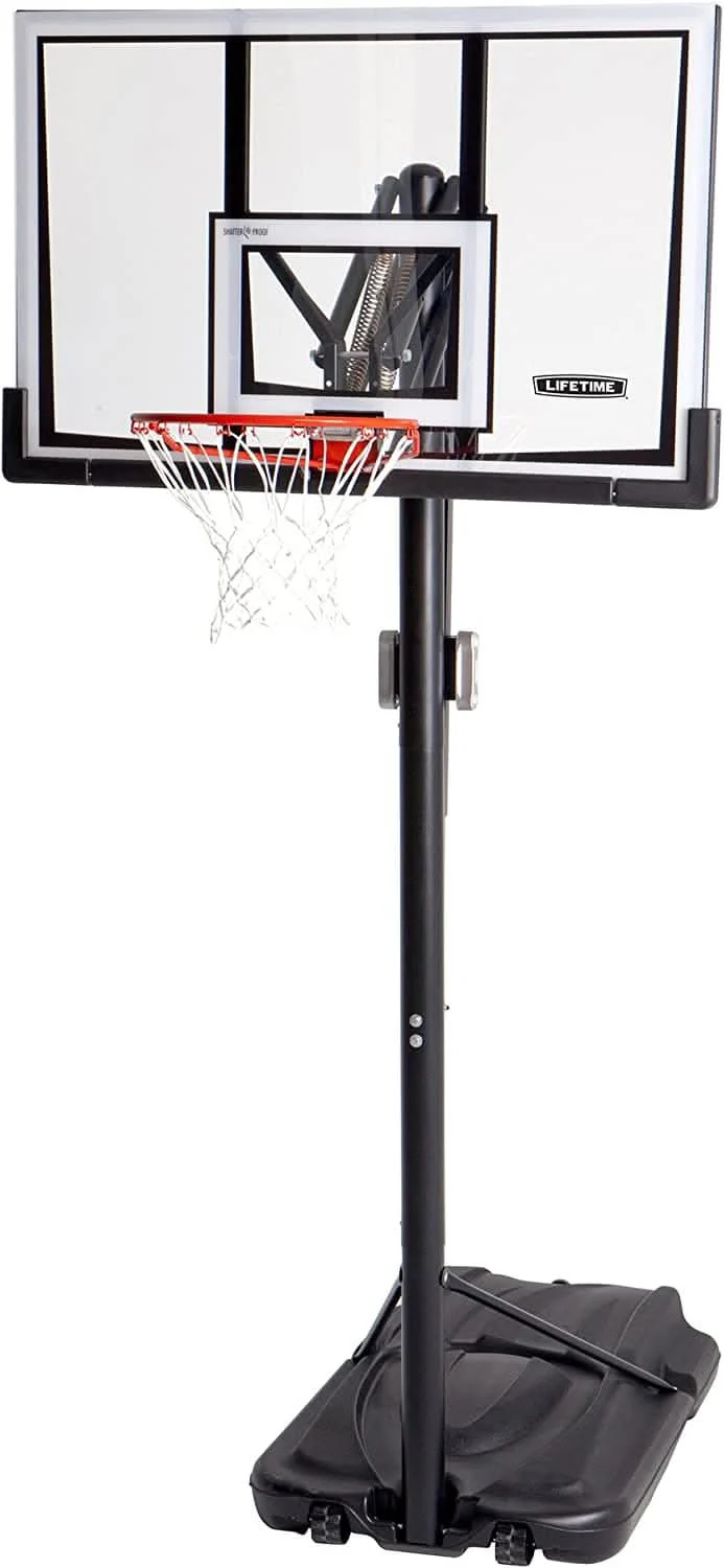 Lifetime 90061 52" Shatterproof Backboard, Portable Basketball System